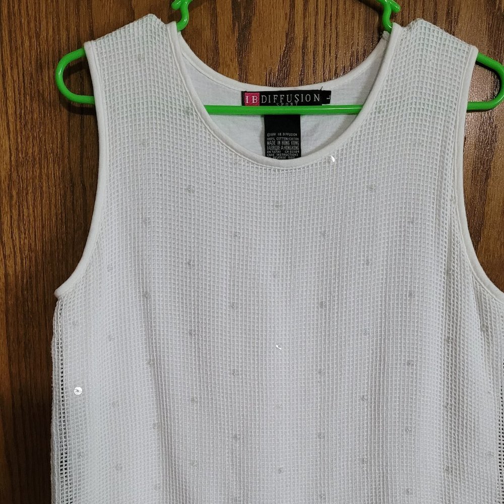 Vintage I.B. Diffusion Cotton mesh tank top